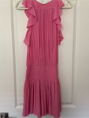 Ramy Brook Hot Pink Pleated Dress